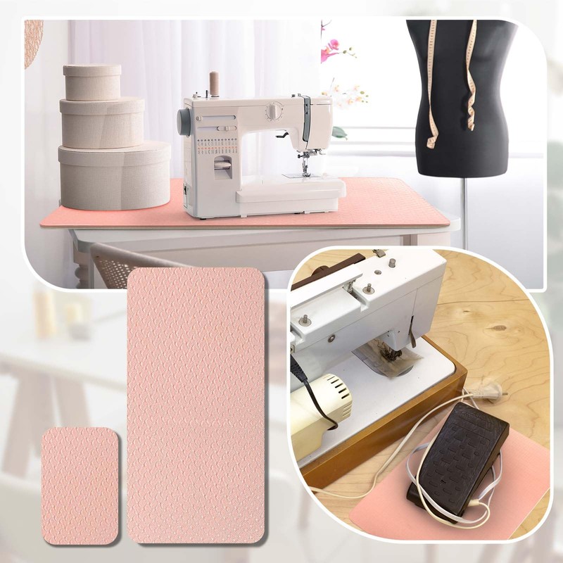 2 Pcs Sewing Machine Muffling Mat Pedal Sewing Mat Reduce