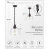 EAPUDUN 1-Pack Farmhouse Pendant Light, 1-Light Industrial Hanging Light Fixture
