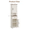 ChooChoo Farmhouse Storage Cabinet, Tall Bathroom Storage Cabinet with Door&Adjustable