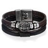 Flongo Leather Bracelet Men's Bracelet Women Bangle Friendship Bracelets BFF