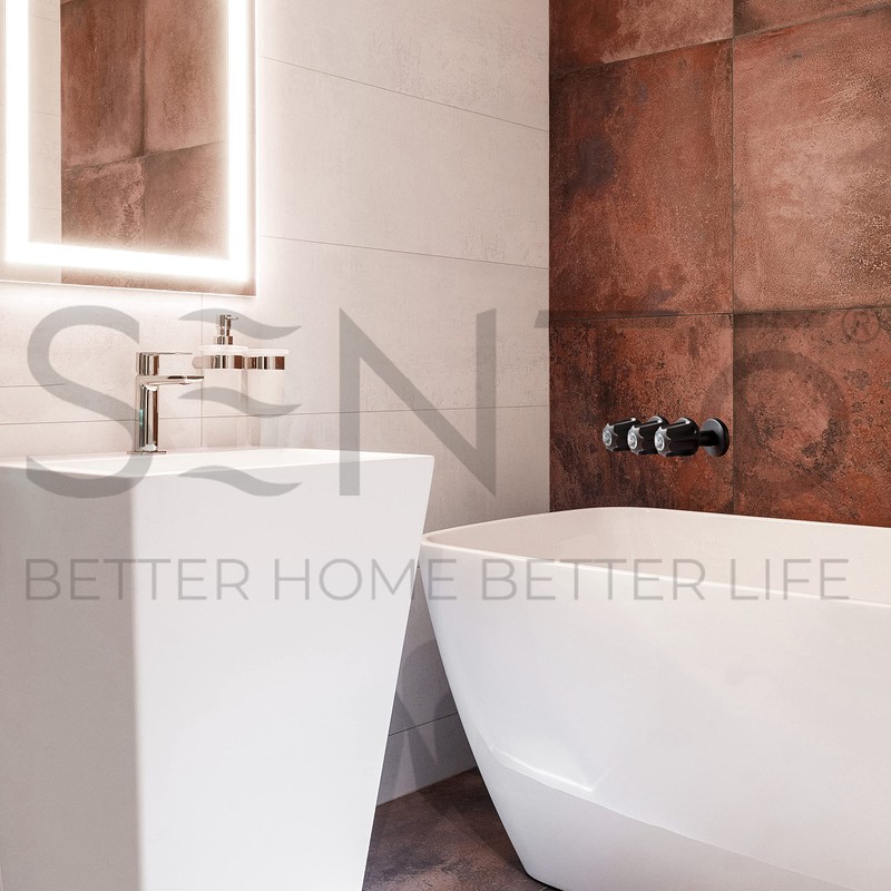 SENTO Bathtub and Shower 3 Handle Tub Trim Set For