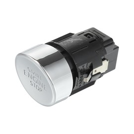 A ABSOPRO Push Button Starter Switch No.56D959839A Engine Start Stop Switch Button for Volkswagen Passat 2010-2015 Silver Tone Black
