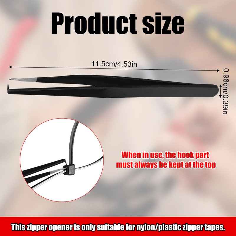 BOXOB Cable Tie Opener Tool, Black Stainless Steel Zip Tie