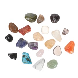 Kisangel 20pcs Tumbled Stones Gemstones Collection for Natural Polished Rocks with Box Educational Mineral Specimens for Early Learning Natural Geography