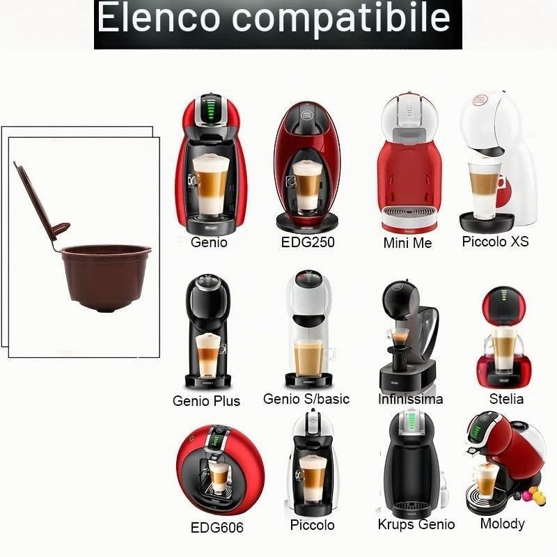 CHEFZOCO - Capsule di caffè ricaricabili per Dolce Gusto, Capsule