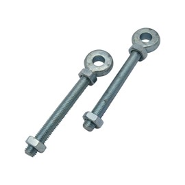 Adjustable Swing Gate Hinge Eyebolts & Nuts X2 (M16 X 100MM Zinc Plated Eye Bolt)