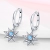 QIKAOLA S925 Silver Earrings for Women Huggie Hoop Earrings Colourful