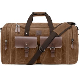 densata Waxed Canvas Duffle Bag for Men - 50L Waterproof Travel Duffel Bags