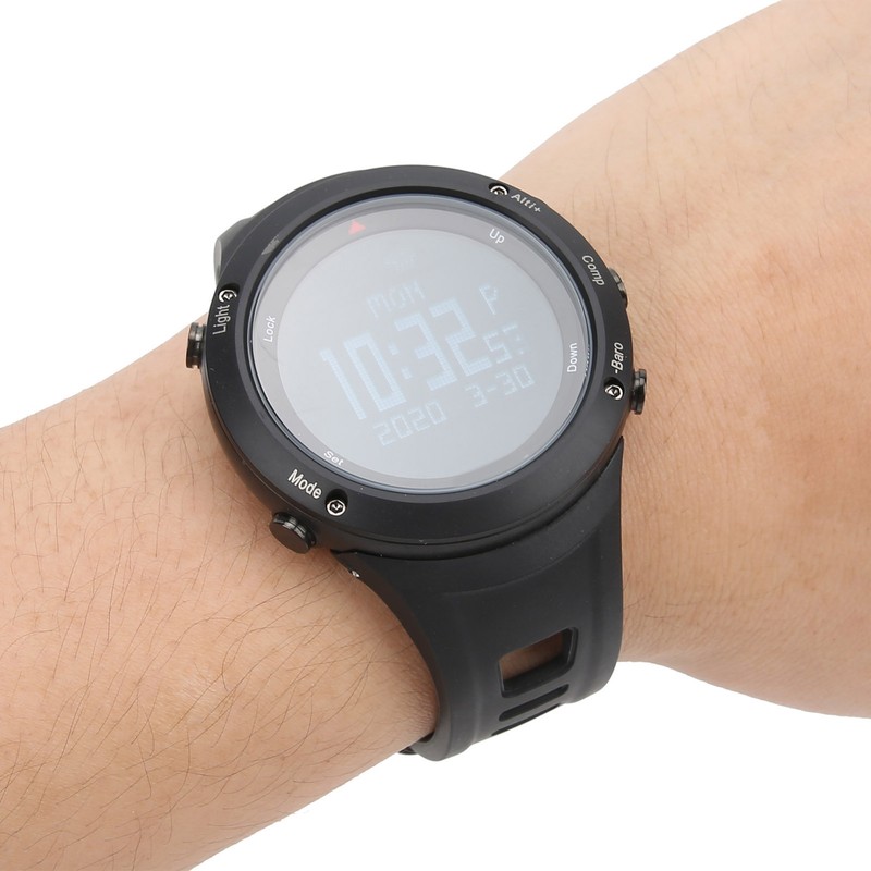 Men Mountaineering Watch Waterproof Digital Watch with Compass Pedometer Calorie