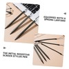 TEHAUX 4pcs Touchscreen Stylus Pen with Spring Lanyard for Secure