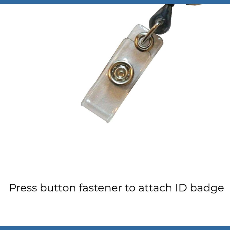 PCL Media ltd Black Retractable Badge Reel with Carabiner Clip