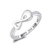 Fookduoduo Infinity Cremation Ring for Ashes - 925 Sterling Silver
