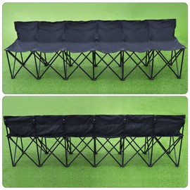 Strong Camel Portable 6 Seater Team Sports Sideline Bench Sits Outdoor Waterproof Folding Foldable