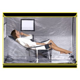 amocane Portable Steam Sauna Tent Kit, Full Size Personal Sauna for Home Spa with Foldable Lounge Chair, Lightweight Full Body Relaxation in Indoor Sauna(62.99" x 35.43" x 47.24", Without Steamer)