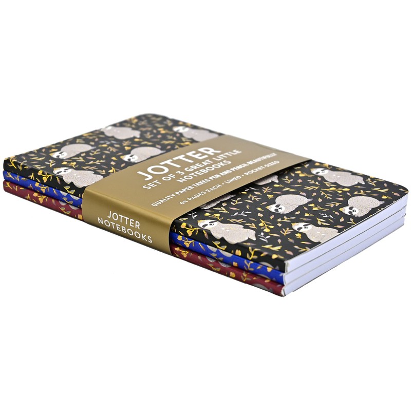 Sloths Mini Notebooks (set of 3)