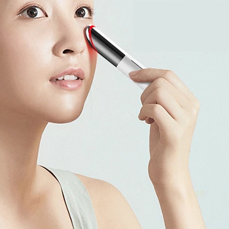 Electric Heated Eye Lip Massage Wand Vibration Wrinkle Removal Skin