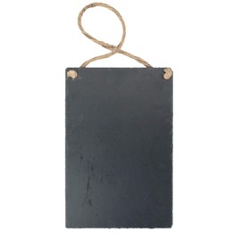 1x Slate 30 x 20cm Wall Hanging Chalk Message Black Board - Ideal for Rustic Home Office Kitchen & Wedding Party Chalkboard Decorations by Nicola Spring