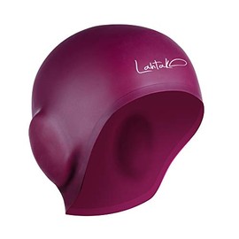 Gorras de natación 3D con protección de oídos, gorra de natación para mujeres y hombres, gorra de natación de silicona impermeable, se adapta a cabell
