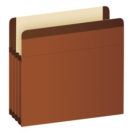 Pendaflex Premium Reinforced File Pockets, Letter Size, Brown, 3.5" Expansion, 10/BX (85343)