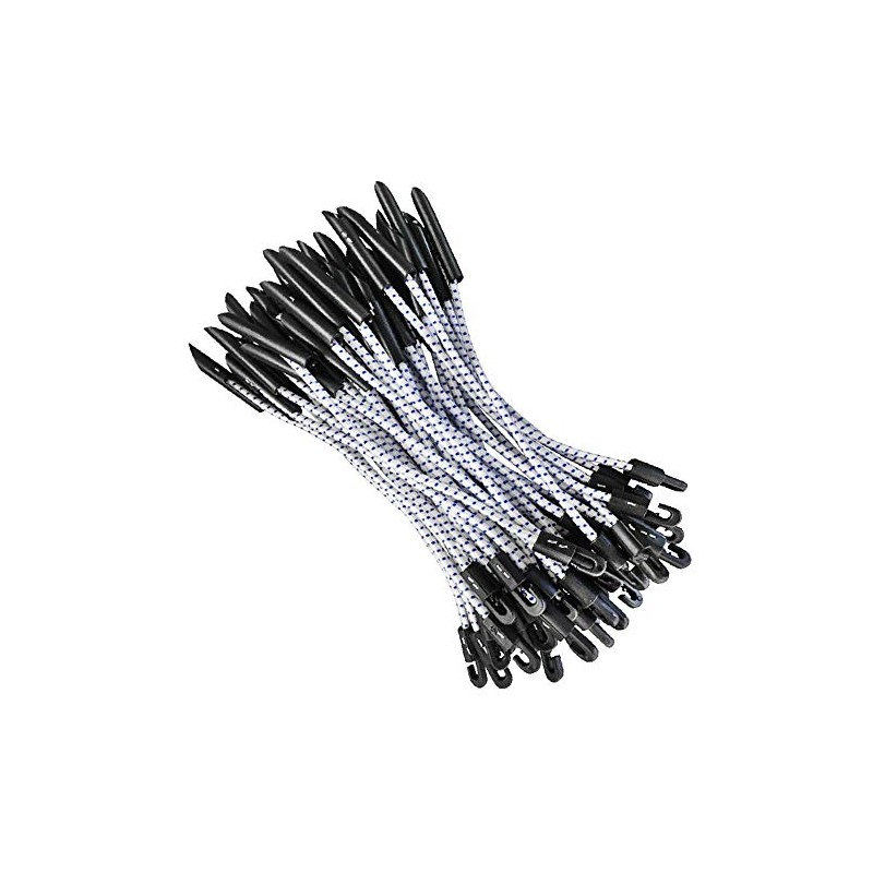 50 Elastic Shock Cord Bungee Toggle Tie Down Fixings -