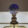 BALL Glitterbomb Blue Speckled 1" Ball Lamp Finial Nickel/Polishe -