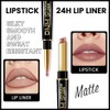 HHLTOH Nude Brown Velvet Matte Lip Liner and Lipstick Combo