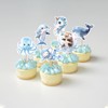 CharmeFleur 40 Stück Meerestier Cupcake Toppers Hai Delfin Seestern Tintenfisch