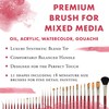 Princeton Velvetouch Chisel Blender Brush, Synthetic, Short Handle, Size 4,