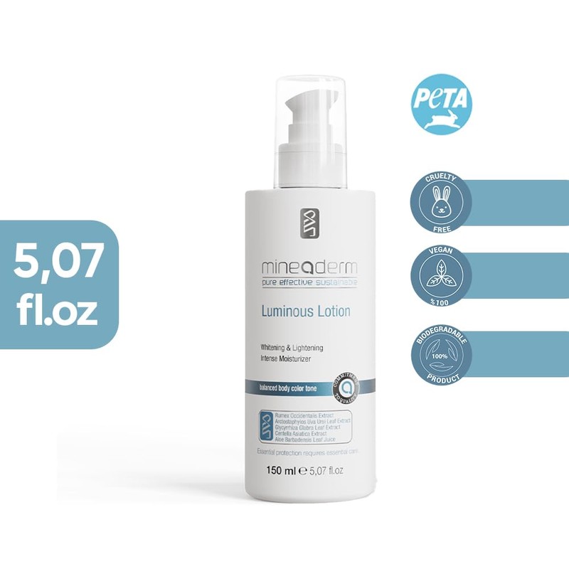 Mineaderm Luminous Lotion – Aufhellende Feuchtigkeitslotion mit Rumex- & Süßholzwurzelextrakt