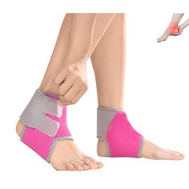 XGOPTS Children's Ankle Bandage 1 Pair Adjustable Foot Bandage Elastic Ankle Protection Bandage Ankle Bandage for Football Running Cycling Right and Left Bandage Pink S