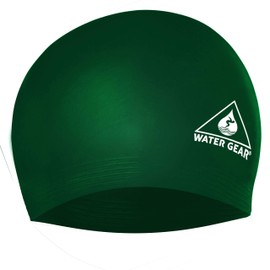 Water Gear Latex Adult Swim Cap - Durable and Flexible Unisex Non-Waterproof - Great for Short and Long Hair - Improve Your Performance - Triathlon Swimmers and Athletes