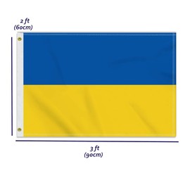 2×3 FT Ukraine Flag, Medium 60×90 150D ukrainian Outdoor Banner,Double Side Printing American Decor For Patio Garden With Brass Gromment