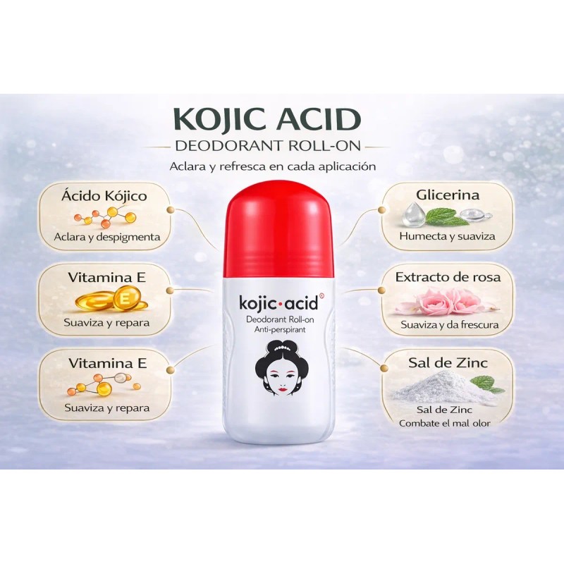 Kit Crema Facial Desodorante Aclarate Ácido Kójico Manchas