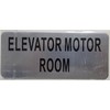 Elevator Motor Room Sign (Brush Aluminium, 3.5X8)-The Mont Argent Line.