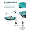 Deck Mounted Bird Bath for Outside, Detachable Birdbath Bowl with
