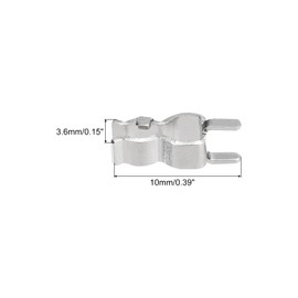 uxcell 45pcs Fuse Clips for 3.6x10mm Glass Tube Holder Clamps,Glass Ceramic Tube Holder Clamps,Brass Fuse Holder Clip,Fuse Holders Clips Silver