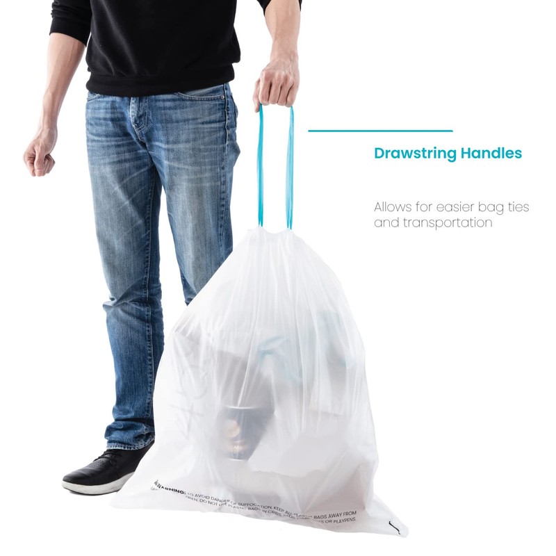 Home Zone Living 2-Pack 12 Gallon Kitchen Trash Bags with