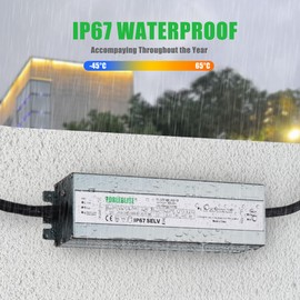 FORLEDLITE Wide Input 100~265V AC to DC 12V 100W Output IP67 Waterproof Constant Low Voltage LED Power Supply Transformer Driver with Preparation Input Plug for Outdoor Indoor LED Lights