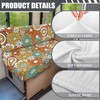 Guevoxuh Retro Hippie Flower Pattern RV Dinette Cushions Covers Replacement