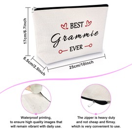 Sfodiary Grandma Gifts Grammy Makeup Bag for Women Mother's Day Gifts Birthday Gift for Best Grammy Ever Cosmetic Bag Thank You Gift for Grandmother Nana from Granddaughter Travel Toiletry Pouch