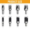 8 Piece Dowel Tenon Drill, Wood Plug Cutter Drill Bit