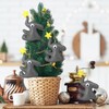 SmoothNovelty 12 Pcs Friendship Elephant Ornament Felt Christmas Ornament with
