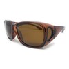 Incredible Bargains Large Polarized Fit Over Sunglasses (2 Pair) Brown