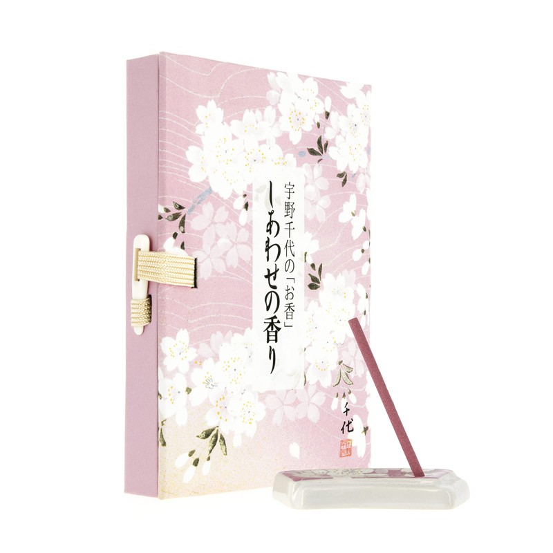 Chiyo Uno Happy Scent, 36 Sticks, Cherry Blossom Incense Stand