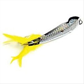 14 Pet Spoon/Yellow Feather Chrome/Silver
