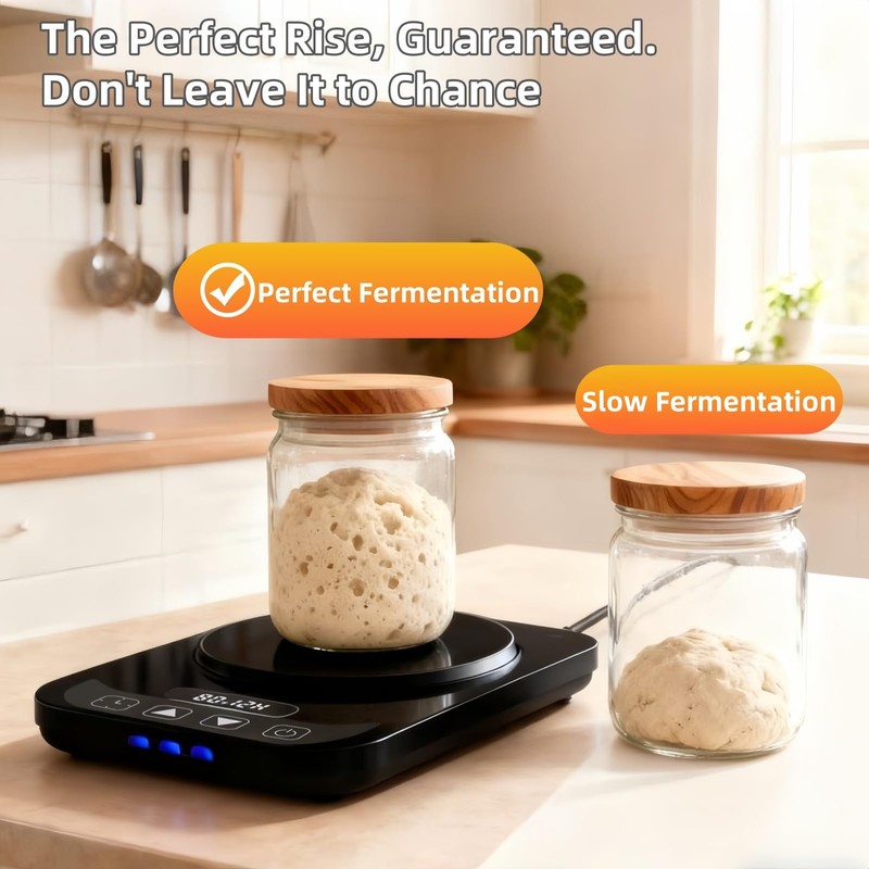 MADCKDEDRT Sourdough Starter Warmer Mat - 12H Timer & Precise
