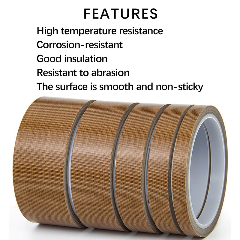 Hoerev 5milx1.5 x33 Yards,Glass Cloth Coated PTFE Adhesive Tape for