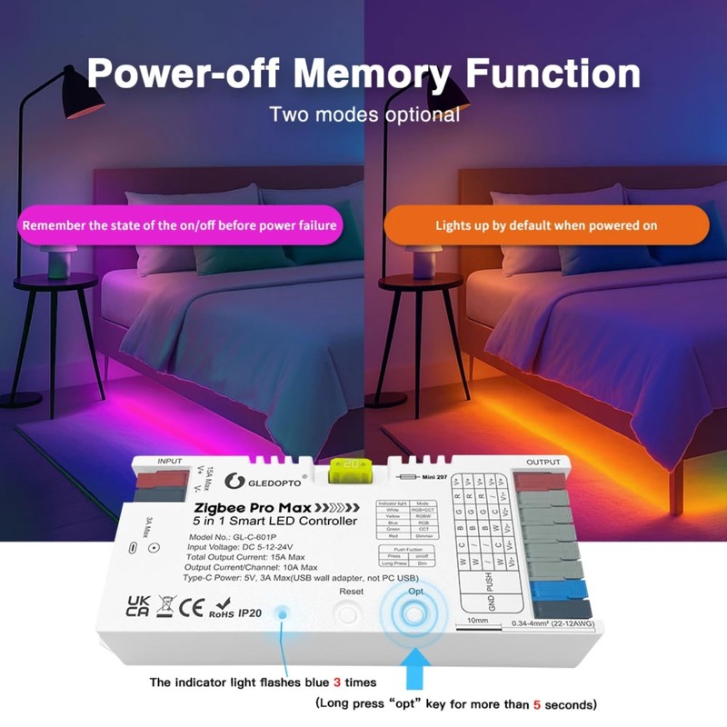 GLEDOPTO Pro Max ZigBee 3.0 LED Controller 5 in 1