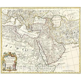 Historic Map : A Map of Turky, Arabia and Persia. Corrected from The Latest Travels, 1719, 1721, John Senex, Vintage Wall Art : 24in x 20in