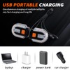 2Pcs Bicycle Turn Signal with Alarm, USB Charging Remote Control